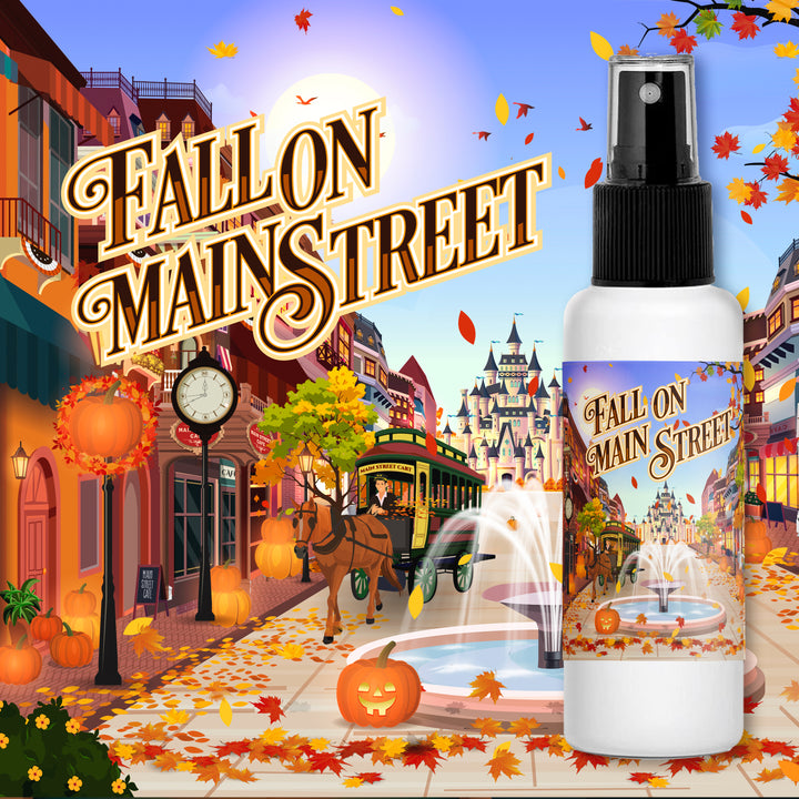Fall On Main Street Fragrance Disney FragranceSpray 2-4 oz Spray Bottle Room Spray Fall Scent Body Spray